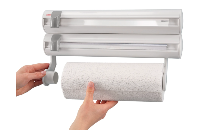 Leifheit Wandrollenhalter Rolly Mobil, bis zu drei Rollen, 25795